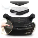 Autós ülésmagasító, Nukido Louis 710200, fekete, 22–36 kg / 125-150 cm, Isofix, i-Size (ECE R129), mosható huzat, 3 pontos rögzítés
