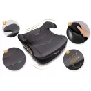 Autós ülésmagasító, Nukido Louis 710201, sötétszürke, 22–36 kg / 125-150 cm, Isofix, i-Size (ECE R129), mosható huzat, 3 pontos rögzítés