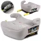 Autós ülésmagasító, Nukido Louis 710202, világosszürke, 22–36 kg / 125-150 cm, Isofix, i-Size (ECE R129), mosható huzat, 3 pontos rögzítés
