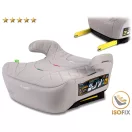 Autós ülésmagasító, Nukido Louis 710202, világosszürke, 22–36 kg / 125-150 cm, Isofix, i-Size (ECE R129), mosható huzat, 3 pontos rögzítés