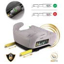 Autós ülésmagasító, Nukido Louis 710202, világosszürke, 22–36 kg / 125-150 cm, Isofix, i-Size (ECE R129), mosható huzat, 3 pontos rögzítés