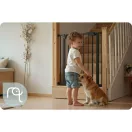 Biztonsági kapu, babarács, Nukido 718300, fekete, szélesség: 75-115 cm, magasság: 78 cm, egykezes nyitás, dupla zár, kétirányú nyílás, fém (TE718300)