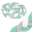Rácsvédő kiságyba, Ricokids, zöld/szürke, 300 x 11,5 cm, kék-szürke, antiallergén, mosható, puha tapintású