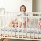 Rácsvédő kiságyba, Ricokids, szürke, 300 x 11,5 cm, antiallergén, mosható, puha tapintású