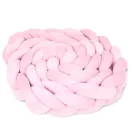 Rácsvédő kiságyba, Ricokids, rózsaszín, 300 x 11,5 cm, kék-szürke, antiallergén, mosható, puha tapintású