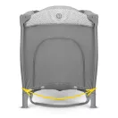 Utazó gyerekágy, Ricokids RK-241, szürke, 125 x 65 cm, magasság: 78 cm, levehető oldalsó bejárat, 2 fékezhető kerék, összecsukható, matraccal, pelenkázóasztallal, napellenzővel, teherbírás: 15 kg