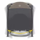 Utazó gyerekágy, Ricokids RK-241, antracit, 125 x 65 cm, magasság: 78 cm, levehető oldalsó bejárat, 2 fékezhető kerék, összecsukható, matraccal, pelenkázóasztallal, napellenzővel, teherbírás: 15 kg
