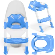   Gyerek WC-ülőke, Ricokids 729100, kék/fehér, koala mintás, magasság: 61–70 cm, összecsukható, levehető létrával, csúszásgátló lábakkal, teherbírás: 50 kg