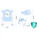 Gyerek WC-ülőke, Ricokids 729100, kék/fehér, koala mintás, magasság: 61–70 cm, összecsukható, levehető létrával, csúszásgátló lábakkal, teherbírás: 50 kg
