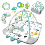   Játszószőnyeg, Ricokids Nessi, 110 x 100 cm, levehető ívekkel, 7 db játékkal, párnával, tükörrel