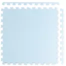 Játszószőnyeg, Ricokids 738202, fehér/kék, 120 x 120 cm, 4 db-os kirakós szett, összeilleszthető elemek, vastagság: 1 cm, EVA hab