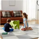 Játszószőnyeg, Ricokids 738231, fehér/szürke, 180 x 180 cm, 9 db-os kirakós szett, összeilleszthető elemek, vastagság: 1 cm, EVA hab