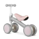 Négykerekű futóbicikli, Nukido NK-600, rózsaszín, EVA habkerekek 14 cm, acél váz, ülésmagasság: 27 cm, puha ülés, gumírozott markolat
