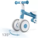 Háromkerekű futóbicikli, Nukido NK-603, kék, EVA habkerekek 15 cm, állítható ülésmagasság 25-28 cm, kormányfordulás határoló, 12 hónapos kortól (TE760303)