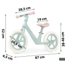 Kétkerekű futóbicikli, Nukido Light Flee, zöld, EVA habkerekek 29 cm, tartós nylon váz, állítható ülésmagasság 35-41 cm, puha ülés, gumírozott markolat, szuperkönnyű