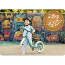 Kétkerekű futóbicikli, Nukido Light Flee, zöld, EVA habkerekek 29 cm, tartós nylon váz, állítható ülésmagasság 35-41 cm, puha ülés, gumírozott markolat, szuperkönnyű