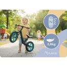 Kétkerekű futóbicikli, Nukido Light Flee, fekete, EVA habkerekek 29 cm, tartós nylon váz, állítható ülésmagasság 35-41 cm, puha ülés, gumírozott markolat, szuperkönnyű (TE760420)