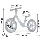 Kétkerekű futóbicikli, Nukido Light Flee, kék, EVA habkerekek 29 cm, tartós nylon váz, állítható ülésmagasság 35-41 cm, puha ülés, gumírozott markolat, szuperkönnyű (TE760421)