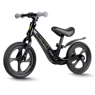   Kétkerekű futóbicikli, Ricokids Funnu, fekete, magnézium váz, EVA habkerekek 29 cm, állítható ülésmagasság 35-42 cm, gumírozott markolatok ütközőkkel, könnyű (TE760500)