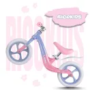 Kétkerekű futóbicikli, Ricokids Funnu, lila, magnézium váz, EVA habkerekek 29 cm, állítható ülésmagasság 35-42 cm, gumírozott markolatok ütközőkkel, könnyű (TE760502)