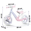 Kétkerekű futóbicikli, Ricokids Funnu, lila, magnézium váz, EVA habkerekek 29 cm, állítható ülésmagasság 35-42 cm, gumírozott markolatok ütközőkkel, könnyű (TE760502)