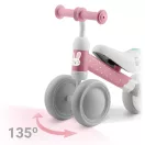 Háromkerekű futóbicikli, Ricokids, rózsaszín, EVA habkerekek 15 cm, acél váz, kormányfordulás határoló, gumírozott markolat, 12 hónapos kortól