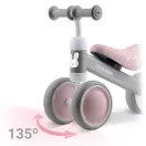Háromkerekű futóbicikli, Ricokids, szürke, EVA habkerekek 15 cm, acél váz, kormányfordulás határoló, gumírozott markolat, 12 hónapos kortól