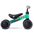 Háromkerekű futóbicikli, Ricokids, türkiz, EVA habkerekek 15 cm, acél váz, kormányfordulás határoló, gumírozott markolat, 12 hónapos kortól