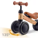Háromkerekű futóbicikli, Ricokids, bézs, EVA habkerekek 15 cm, acél váz, kormányfordulás határoló, gumírozott markolat, 12 hónapos kortól