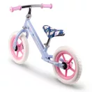 Kétkerekű futóbicikli, Ricokids RK-607, lila, acél váz, EVA habkerekek 29 cm, állítható ülésmagasság 32-42 cm, csúszásmentes markolatok ütközőkkel, könnyű