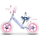 Kétkerekű futóbicikli, Ricokids RK-607, lila, acél váz, EVA habkerekek 29 cm, állítható ülésmagasság 32-42 cm, csúszásmentes markolatok ütközőkkel, könnyű
