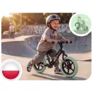 Kétkerekű futóbicikli, Ricokids RK-607, fekete, acél váz, EVA habkerekek 29 cm, állítható ülésmagasság 32-42 cm, csúszásmentes markolatok ütközőkkel, könnyű