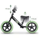 Kétkerekű futóbicikli, Ricokids RK-607, fekete, acél váz, EVA habkerekek 29 cm, állítható ülésmagasság 32-42 cm, csúszásmentes markolatok ütközőkkel, könnyű