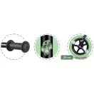 Kétkerekű futóbicikli, Ricokids RK-607, fekete, acél váz, EVA habkerekek 29 cm, állítható ülésmagasság 32-42 cm, csúszásmentes markolatok ütközőkkel, könnyű