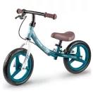 Kétkerekű futóbicikli, Ricokids Fun Adventure, türkiz, acél váz, EVA hab kerekek 29 cm, állítható ülésmagasság 32–42 cm, hátsó fék, ultrakönnyű