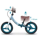 Kétkerekű futóbicikli, Ricokids Fun Adventure, türkiz, acél váz, EVA hab kerekek 29 cm, állítható ülésmagasság 32–42 cm, hátsó fék, ultrakönnyű