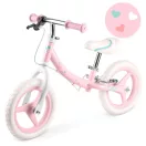 Kétkerekű futóbicikli, Ricokids Fun Adventure, rózsaszín, acél váz, EVA hab kerekek 29 cm, állítható ülésmagasság 32-42 cm, hátsó fék, ultrakönnyű (TE760801)