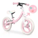 Kétkerekű futóbicikli, Ricokids Fun Adventure, rózsaszín, acél váz, EVA hab kerekek 29 cm, állítható ülésmagasság 32-42 cm, hátsó fék, ultrakönnyű (TE760801)