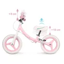 Kétkerekű futóbicikli, Ricokids Fun Adventure, rózsaszín, acél váz, EVA hab kerekek 29 cm, állítható ülésmagasság 32-42 cm, hátsó fék, ultrakönnyű (TE760801)