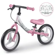   Kétkerekű futóbicikli, Ricokids Fun Adventure, pink, acél váz, EVA hab kerekek 29 cm, állítható ülésmagasság 32-42 cm, hátsó fék, ultrakönnyű (TE760803)