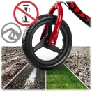 Kétkerekű futóbicikli, Ricokids Fun Adventure, fekete, acél váz, EVA hab kerekek 29 cm, állítható ülésmagasság 32-42 cm, hátsó fék, ultrakönnyű (TE760804)