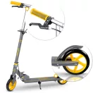 Gyerek roller, Ricokids Kodi, narancssárga, 14,5 cm PU kerekek, összecsukható, állítható kormány, kézifék és lábfék, ABEC-7 csapágy, 3–8 éveseknek, max. 50 kg