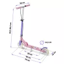 Gyerek roller, Ricokids Kodi, lila, 14,5 cm PU kerekek, összecsukható, állítható kormány, kézifék és lábfék, ABEC-7 csapágy, 3–8 éveseknek, max. 50 kg