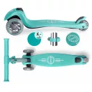 Háromkerekű roller, Ricokids Glow, türkiz, LED világítás a kerekekben, sötétben világító állófelület, balanszos irányítás, állítható alumínium kormány, EN 71, max. 50 kg