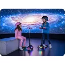 Háromkerekű roller, Ricokids Glowi, fekete/rózsaszín, LED világítás a fellépőben, balanszos irányítás, állítható fém kormány, max. 35 kg