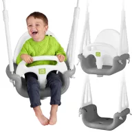   Gyerek hinta, Ricokids, szürke/fehér, állítható kötélmagasság: 130-160 cm, átalakítható, teherbírás: 30 kg, téglalap alakú