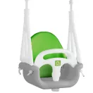 Gyerek hinta, Ricokids, szürke/zöld, állítható kötélmagasság: 130-160 cm, átalakítható, teherbírás: 30 kg, téglalap alakú