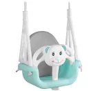 Gyerek hinta, Ricokids, türkiz, maci minta, kötélmagasság: 130-160 cm, átalakítható, teherbírás: 30 kg, téglalap alakú