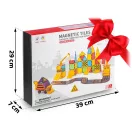 Mágneses játékkészlet, Ricokids RK-780, 90 db, többszínű, építőkockák, mágneses elemek, számos építési lehetőség, 3 éves kortól