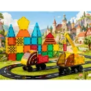 Mágneses játékkészlet, Ricokids RK-780, 90 db, többszínű, építőkockák, mágneses elemek, számos építési lehetőség, 3 éves kortól